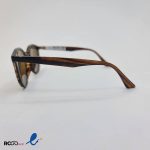عکس از عینک آفتابی با فریم گرد و رنگ قهوه ای سوخته مدل 326-053