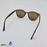 عکس از عینک آفتابی با فریم گرد و رنگ قهوه ای سوخته مدل 326-053
