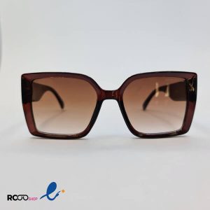 عکس از عینک آفتابی زنانه با فریم مربعی و قهوه ای مدل D21289