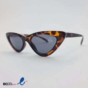 عکس از عینک آفتابی فانتزی با فریم گربه ای و رنگ پلنگی مدل 324-422