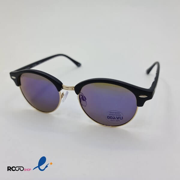 عکس از عینک آفتابی پلاریزه کلاب مستر و لنز آبی آینه ای مدل 477-239