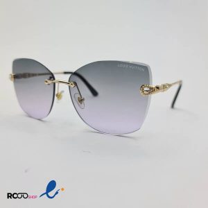 عکس از عینک آفتابی فریملس زنانه با دسته طلایی برند LV مدل CF58165