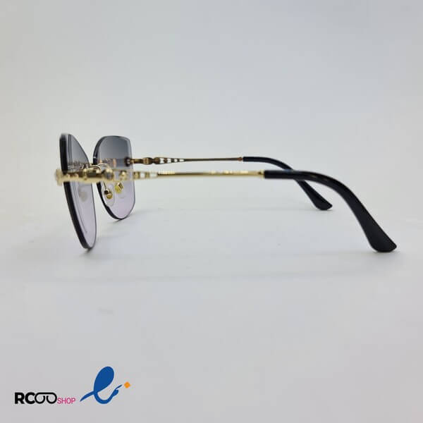 عکس از عینک آفتابی فریملس زنانه با دسته طلایی برند lv مدل cf58165