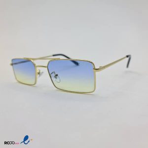 عکس از عینک دید در شب مستطیلی دو رنگ آبی و سبز مدل 9549