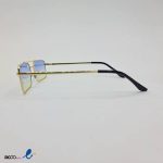 عکس از عینک دید در شب مستطیلی دو رنگ آبی و سبز مدل 9549