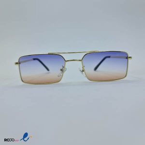 عکس از عینک دید در شب مستطیلی دو رنگ قهوه ای و بنفش مدل 9549