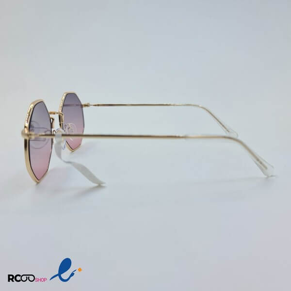 عکس از عینک دو رنگ و فریم فانتزی 8 ضلعی مدل 324-413