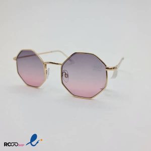 عکس از عینک دو رنگ و فریم فانتزی 8 ضلعی مدل 324-413