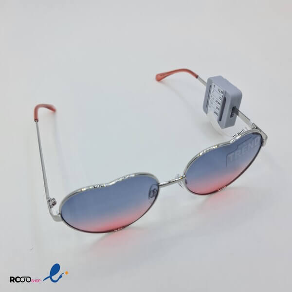 عکس از عینک آفتابی فانتزی با فریم قلبی و لنز دو رنگ مدل 324-681
