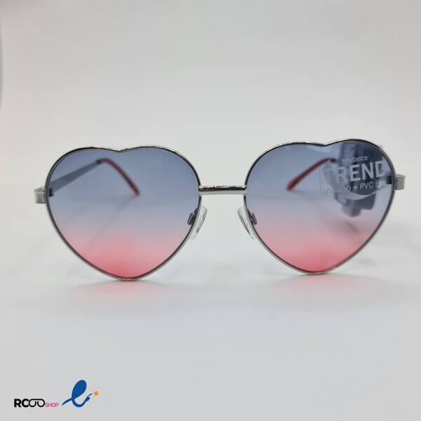 عکس از عینک آفتابی فانتزی با فریم قلبی و لنز دو رنگ مدل 324-681