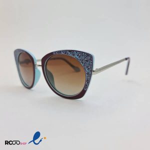 عکس از عینک آفتابی پلاریزه با فریم گربه ای و زرشکی مدل FP1562