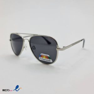 عکس از عینک آفتابی بچه گانه پلاریزه مدل خلبانی با فریم نقره ای کد A1023