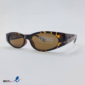 عکس از عینک آفتابی پلنگی با فریم بیضی کوچک مدل 324-641