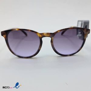 عکس از عینک آفتابی مربعی با فریم پلنگی و دسته ظریف مدل 326-037
