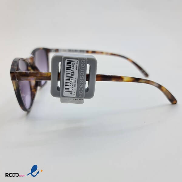 عکس از عینک آفتابی مربعی با فریم پلنگی و دسته ظریف مدل 326-037