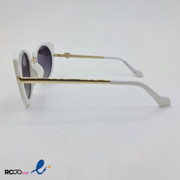 عکس از عینک آفتابی پلاریزه با فریم گربه ای و سفید مدل fp1562