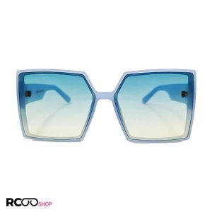 عکس از عینک مربعی شکل با فریم آبی و دسته پهن مدل 10 برند dior
