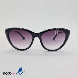 عکس از عینک آفتابی گربه ای با قاب مشکی و دسته طلایی برند میو میو MIU MIU مدل 080S