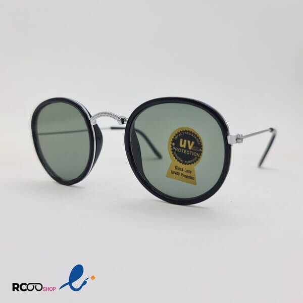 عکس از عینک آفتابی بچه گانه اصل با فریم گرد و دسته فلزی مدل 8036