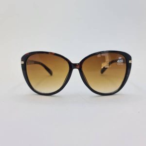 عکس از عینک آفتابی پروانه ای با فریم پلنگی و نگین دار مدل 324-755