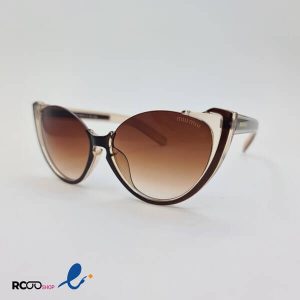 عکس از عینک آفتابی نیم فریم و قهوه ای رنگ برند MIU MIU مدل SMU080S