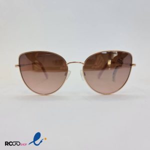 عکس از عینک افتابی گربه ای با عدسی اینه ای و فریم فلزی مناسب برای خانم ها مدل 326-520