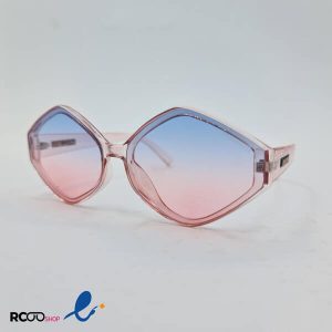 عکس از عینک دید در شب دو رنگ صورتی و آبی با فریم چندضلعی مدل D21219