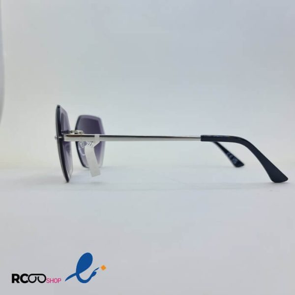 عکس از عینک آفتابی چندضلعی، بدون فریم و دسته فلزی مدل 326-537