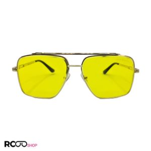 عکس از عینک دید در شب با لنز زرد و دسته فلزی برند میباخ maybach مدل 2001