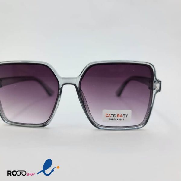 عکس از عینک آفتابی بچه گانه با فریم شفاف، مربعی و رنگ خاکستری مدل dr2220