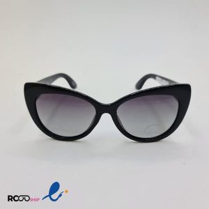 عینک آفتابی گربه ای پلاریزه با دسته و فریم پهن و مشکی رنگ مدل 477-294