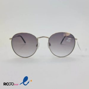 عکس از عینک آفتابی دایره ای با فریم فلزی و رنگ نقره ای مدل 324-952