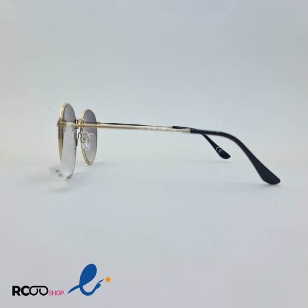 عکس از عینک آفتابی دایره ای با فریم فلزی و رنگ نقره ای مدل 324-952
