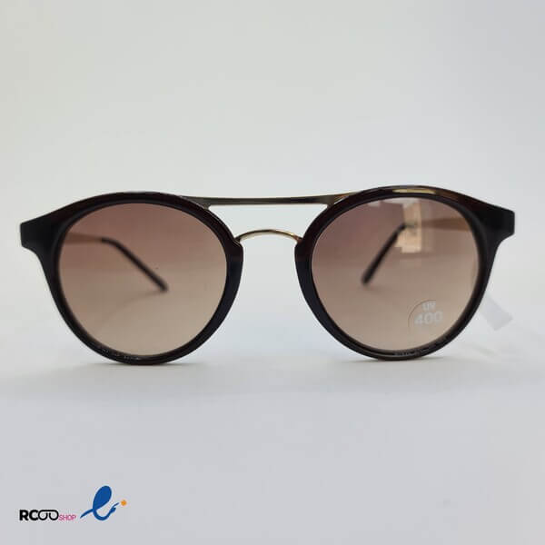 عکس از عینک آفتابی گرد با دو پل بینی و دسته فلزی مدل 430-601