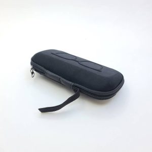 عکس از قاب عینک برند زیپ دار مشکی رنگ و بند دار با طرح عینک مدل 991510