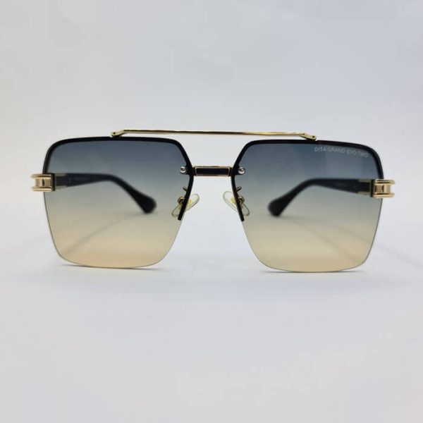 عکس از عینک آفتابی dita grand-evo two نیم فریم، فریم طلایی و دو پل مدل 10153