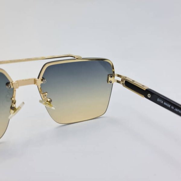 عکس از عینک آفتابی dita grand-evo two نیم فریم، فریم طلایی و دو پل مدل 10153