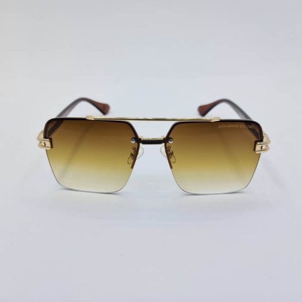 عکس از عینک آفتابی dita grand-evo two فریم طلایی و عدسی قهوه ای مدل 10153