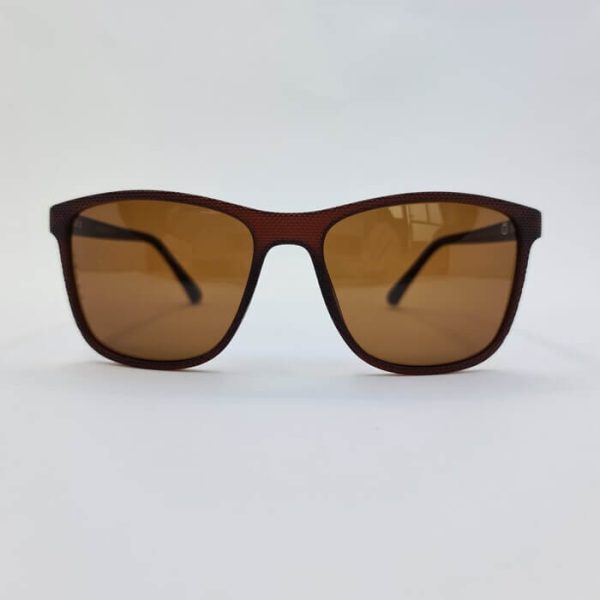 عکس از عینک آفتابی oga morel با فریم قهوه ای و دسته نشکن مدل 58990