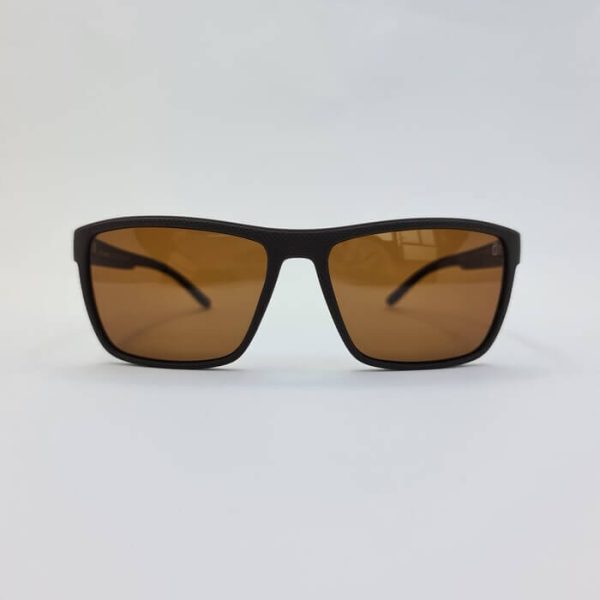 عکس از عینک آفتابی پلاریزه با فریم قهوه ای و مستطیلی شکل برند اوگا oga مدل 9254