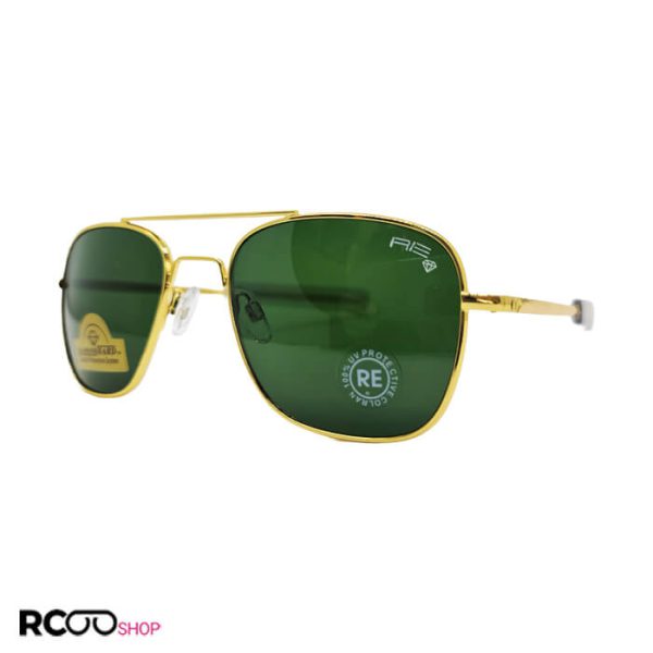 عکس از عینک آفتابی برند راندولف با فریم طلایی و عدسی سبز شیشه ای مدل 5-1-2