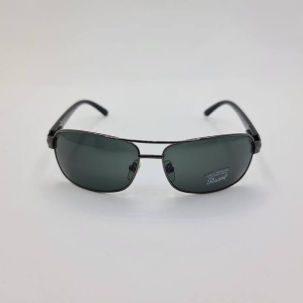 عکس از عینک آفتابی برند پرسول persol با فریم نوک مدادی و دسته فنری مدل po3085s
