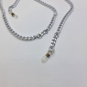 عکس از بند عینک استیل با کیفیت با رنگ نقره ای مدل 991560