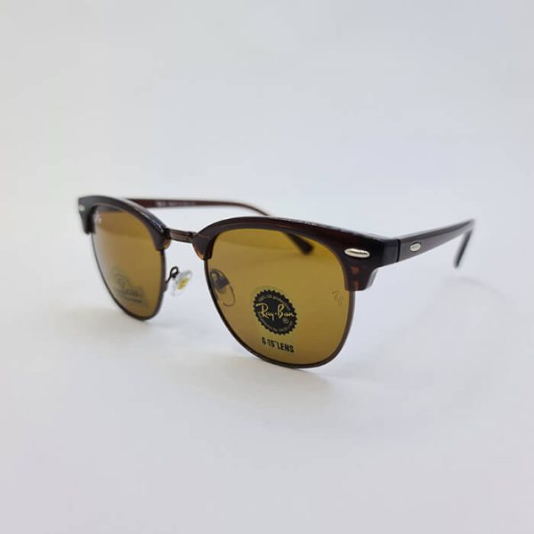 عکس از عینک آفتابی کلاب مستر با فریم و عدسی قهوه ای و لنز شیشه ای برند ریبن مدل 3016
