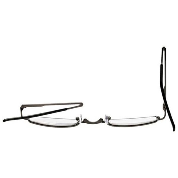 عکس از عینک مطالعه تاشو با نمره چشم 2. 50 به همراه کیف و دستمال مدل 1305