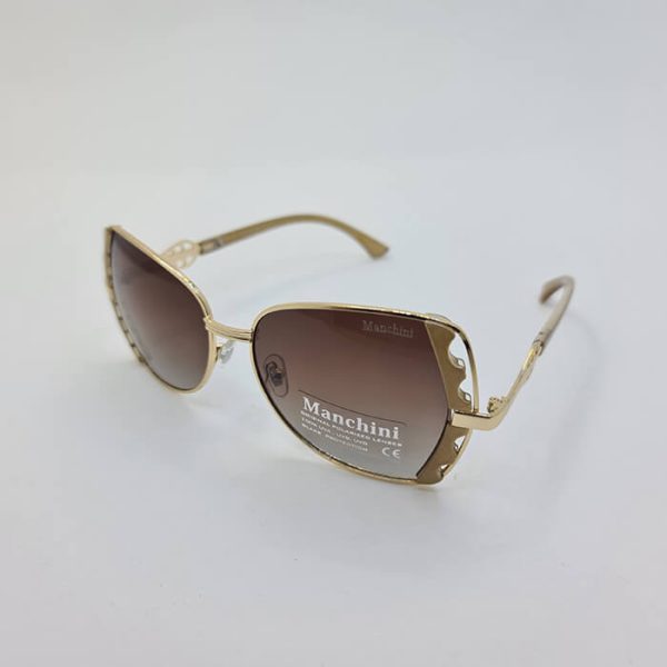 عکس از عینک آفتابی با فریم و دسته طرح دار و از جنس فلزی زنانه برند manchini مدل p2056b