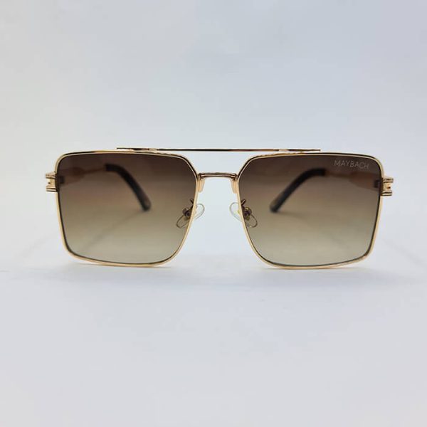 Golden square frame and brown lens maybach sunglasses model 10495 bb 4