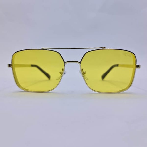 عکس از عینک دید در شب ditiai با فریم طلایی و عدسی زرد رنگ مدل 9550