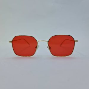 عکس از عینک شب با فریم طلایی و فلزی و عدسی قرمز برند شنل Chanel مدل 22011