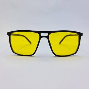 عکس از عینک دید در شب با فریم مشکی مات و دسته چوبی برند دیزل مدل 98009